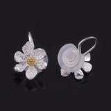 Lianfudai Simple daisy earrings earrings mosquito coil ear clips wild flowers without pierced jewelry