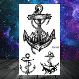 Lianfudai Anchor Pirate Skull Temporary Tattoos For Women Adult Men Kids Boy Astronaut Ship Seahorse Fake Tattoo Neck Arm Hand Small Tatoo