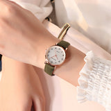 Lianfudai Women's Simple Vintage Watches for Women Dial Wristwatch Leather Strap Wrist Watch High Quality Ladies Casual Bracelet Watches