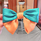 Lianfudai Women Girl Big Bow knot Tie Barrette Hair clips Hairpins Bands Fabric Fashion Korean Lady Head wear Accessories Wholesale Gifts