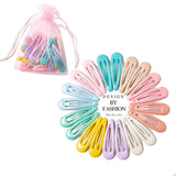 Lianfudai 10/20/30/40 New Women Girls Cute Colorful Waterdrop Shape Hairpins Sweet Hair Clips Barrettes Slid Clip Fashion Hair Accessories