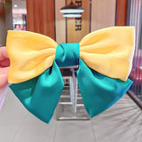 Lianfudai Women Girl Big Bow knot Tie Barrette Hair clips Hairpins Bands Fabric Fashion Korean Lady Head wear Accessories Wholesale Gifts