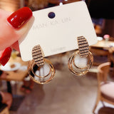 Lianfudai New style show face small high-end atmosphere decoration fashion women temperament personality exaggerated ear ring women