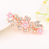 Lianfudai Barrette For Women Girl Rhinestone Crystal Big Hair Clip Hairpin Rose Peacock Flower Floral Head Accessories Wholesale