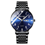 Lianfudai easter gifts for women  Fashion Luxury Men Watch Stainless Steel Waterproof Date Quartz Wristwatch Top Business Mens Watches Relogio Masculino