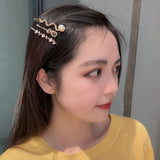 Lianfudai Hair Grip Clip Sets Hairpin For Women Girl Rhinestone Pearl Geometric Korean Handmade Fashion Head Accessories Mujer Wholesale