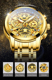 Lianfudai jewelry for men hot sale new Men’s Watches Tourbillon Rotating Window Top Luxury Brand Fashion Quartz Men Watch Waterproof Gold Steel Business Wristwatch