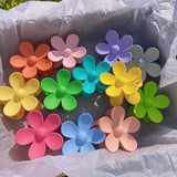 Lianfudai INS Fashion New Summer Candy Color Flower Acrylic Hair Claw Clips for Women Girls Hair Accessories Headwear Gifts