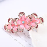 Lianfudai Barrette For Women Girl Rhinestone Crystal Big Hair Clip Hairpin Rose Peacock Flower Floral Head Accessories Wholesale