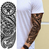 Lianfudai western jewelry for women Sexy Wolf Full Flower Arm Temporary Tattoo Stickers For Men Body Art Sleeve Tattoo Decals Girl Women Waterproof Tatoo Fox Legs