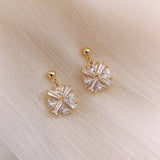 Lianfudai Christmas gifts ideas Trendy Women Rhinestone Planet Dangle Earrings Simple Fashion Elegant Pearl Earring Female Crystal Temperament Jewelry Wholesale