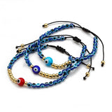 Lianfudai gifts for women Turkish Lucky Evil Eye Bracelets For Women Trend Lucky Jewelry Bohemian Friendship Pulsera Braided Rope Bracelet Adjustable