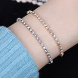 Lianfudai - Retractable Adjustment Metal Bracelet Jewelry Fashion Luxury Zircon Women Bracelet Elegant Classic Bracelet Accessories Pop