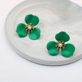 Lianfudai Boho Cute Flower Earrings for Women Korean Jewelry Kids Girls Gifts Fashion Stud Earring Boucles D'oreilles Aretes De Mujer