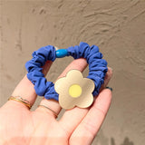 Lianfudai  Women Girl Scrunchies Elastic Hair Ties Bands Flower Colorful Summer Fashion Korean Mujer Head Accessories Hyuna Wholesale