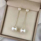 Lianfudai Christmas wishlist Korean version of the high-grade crossover fashion imitation pearl earrings lady jewelry shiny Fangzuan Free shipping
