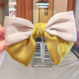 Lianfudai Women Girl Big Bow knot Tie Barrette Hair clips Hairpins Bands Fabric Fashion Korean Lady Head wear Accessories Wholesale Gifts