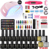 Lianfudai Nail Set 120W UV LED Lamp Dryer 18/12PCS Nail Gel Polish Kit Soak Off Manicure Set Electric Nail Drill Tools Set uñas