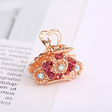 Lianfudai Hair Claw Clip Clamp For Women Girl Rhinestone Crystal Acrylic Heart Korean Handmade Fashion Head Accessories Mujer Wholesale