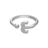 Lianfudai  gifts for women Minimalist 12 Constellation Rings for Women Silver Color Adjustable Zodiac Sign Opening Finger Ring Birthday Party Jewelry Gifts