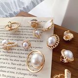 Lianfudai Korean Design Elegant Simulated Pearl Big Round Clip on Earrings Non Pierced Baroque Pearl Ear Clips for Women Jewelry Wholesale