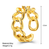 Lianfudai Christmas wishlist New Hollow Matching Ladies Couple Rings A Variety Of Fashion Personality Geometric Finger Chain Rings Jewelry Party Gifts