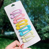 Lianfudai 10/20/30/40 New Women Girls Cute Colorful Waterdrop Shape Hairpins Sweet Hair Clips Barrettes Slid Clip Fashion Hair Accessories