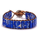 Lianfudai gifts for women New Men Women's Handmade Woven Wrap Bracelet Natural Stone 7 Chakra Healing Beaded Bracelet Unisex Bohemian Jewelry Dropshipping