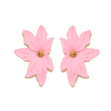 Lianfudai Boho Jewelry Flower Earrings Fashion Jewelry Wedding Party Korean Stud Earrings for Women Christmas Gift Pendientes Mujer