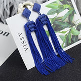 Lianfudai Long Tassel Earrings Fashion Jewelry Bohemia Statement Summer Dangle Aesthetic Earrings for Women Accessories Korean Style