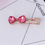 Lianfudai Hair Clip Hairpin For Women Girl Crystal Rhinestone Bow Knot Solid Korean Handmade Fashion Head Accessories Mujer Wholesale