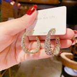 Lianfudai New style show face small high-end atmosphere decoration fashion women temperament personality exaggerated ear ring women