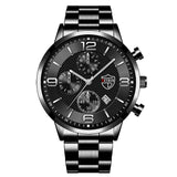 Lianfudai Christmas gifts ideas Mens Luxury Business Watches Stainless Steel Quartz Wrist Watch Male Sports Bracelet Calendar Luminous Clock relogio masculino