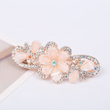 Lianfudai Barrette For Women Girl Rhinestone Crystal Big Hair Clip Hairpin Rose Peacock Flower Floral Head Accessories Wholesale