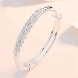 Lianfudai  gifts for women Trend Silver Plated High Quality Austrian Crystal Bracelets & Bangles For Women Bridal Wedding Jewelry Gift