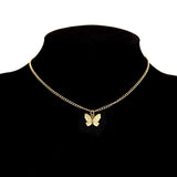 Lianfudai Christmas gifts ideas Vintage Multilayer Pendant Butterfly Necklace for Women Butterflies Moon Star Charm Choker Necklaces Boho Jewelry Christmas Gift