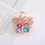 Lianfudai Hair Claw Clip Clamp For Women Girl Rhinestone Crystal Acrylic Heart Korean Handmade Fashion Head Accessories Mujer Wholesale