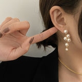 Lianfudai Christmas gifts ideas New Korean Design Trendy Sweet Cute Pearl Stud Earrings For Women Fashion Chic Big Elegant Earring Party Jewelry