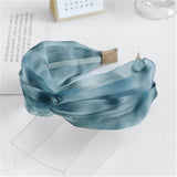 Lianfudai Girl Organza Wide Headbands For Women Cross Hair Bands Bows Accessories Korean Summer New Tie Dye Ethnic Wholesale