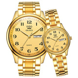 Lianfudai Christmas wishlist Amante Relogios Luxury Brand Men Women Paired Watches Lover Stainless Steel Quartz Wrist Watches Waterproof Couple Watch