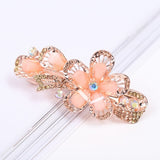 Lianfudai Barrette For Women Girl Rhinestone Crystal Big Hair Clip Hairpin Rose Peacock Flower Floral Head Accessories Wholesale