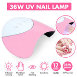 Lianfudai Nail Set 120W UV LED Lamp Dryer 18/12PCS Nail Gel Polish Kit Soak Off Manicure Set Electric Nail Drill Tools Set uñas