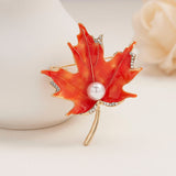 Lianfudai Plant Flower Enamel Brooch Retro Maple Leaf Daisy Tulip Bouquet Basket Bell Orchid Rose Flower Lapel Pins Wedding Jewelry