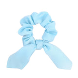 Lianfudai fall hair ideas hoco hair ideas updo hairstyle New Chiffon Bowknot Elastic Hair Bands For Women Girls Solid Color Scrunchies Headband Hair Ties Ponytail Holder Hair Accessorie