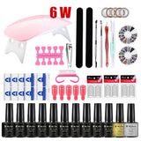 Lianfudai Nail Set 120W UV LED Lamp Dryer 18/12PCS Nail Gel Polish Kit Soak Off Manicure Set Electric Nail Drill Tools Set uñas