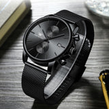 Lianfudai father's day gifts  Fashion Mens Watches Top Brand Luxury Quartz Watch Men Casual Slim Mesh Steel Waterproof Sport Watch Relogio Masculino