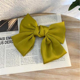 Lianfudai Women Girl Big Bow knot Tie Barrette Hair clips Hairpins Bands Fabric Fashion Korean Lady Head wear Accessories Wholesale Gifts