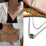 Lianfudai christmas wishlist gifts for her hot sale new Vintage Multilayer Pearl Necklace Trendy Crystal Planet  Choker Necklace Pearl Choker for Women Fashion Jewelry Drop Shipping