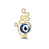 Lianfudai Christmas gifts ideas 1Piece Evil Eye Stainless Steel Spiral Fake Nose Ring Cuff Non Piercing Nose Ring Clip On Fake Nose Piercing Jewelry Ear Clip