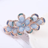 Lianfudai Barrette For Women Girl Rhinestone Crystal Big Hair Clip Hairpin Rose Peacock Flower Floral Head Accessories Wholesale